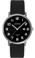 LAVVU LWM0211 Extrémně lehké titanové hodinky TITANIUM LYNGDAL Black