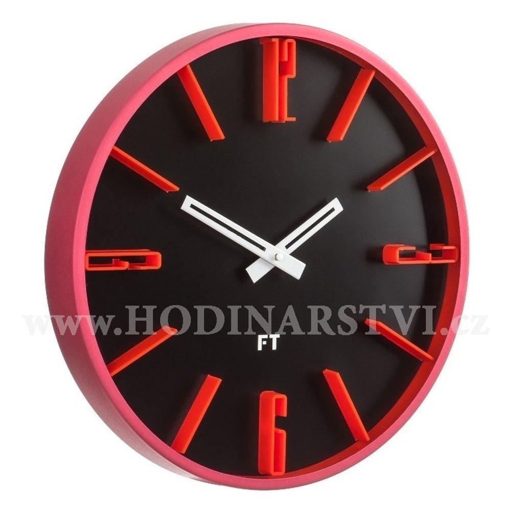 Designové nástěnné hodiny Future Time FT6010BK Numbers 30cm